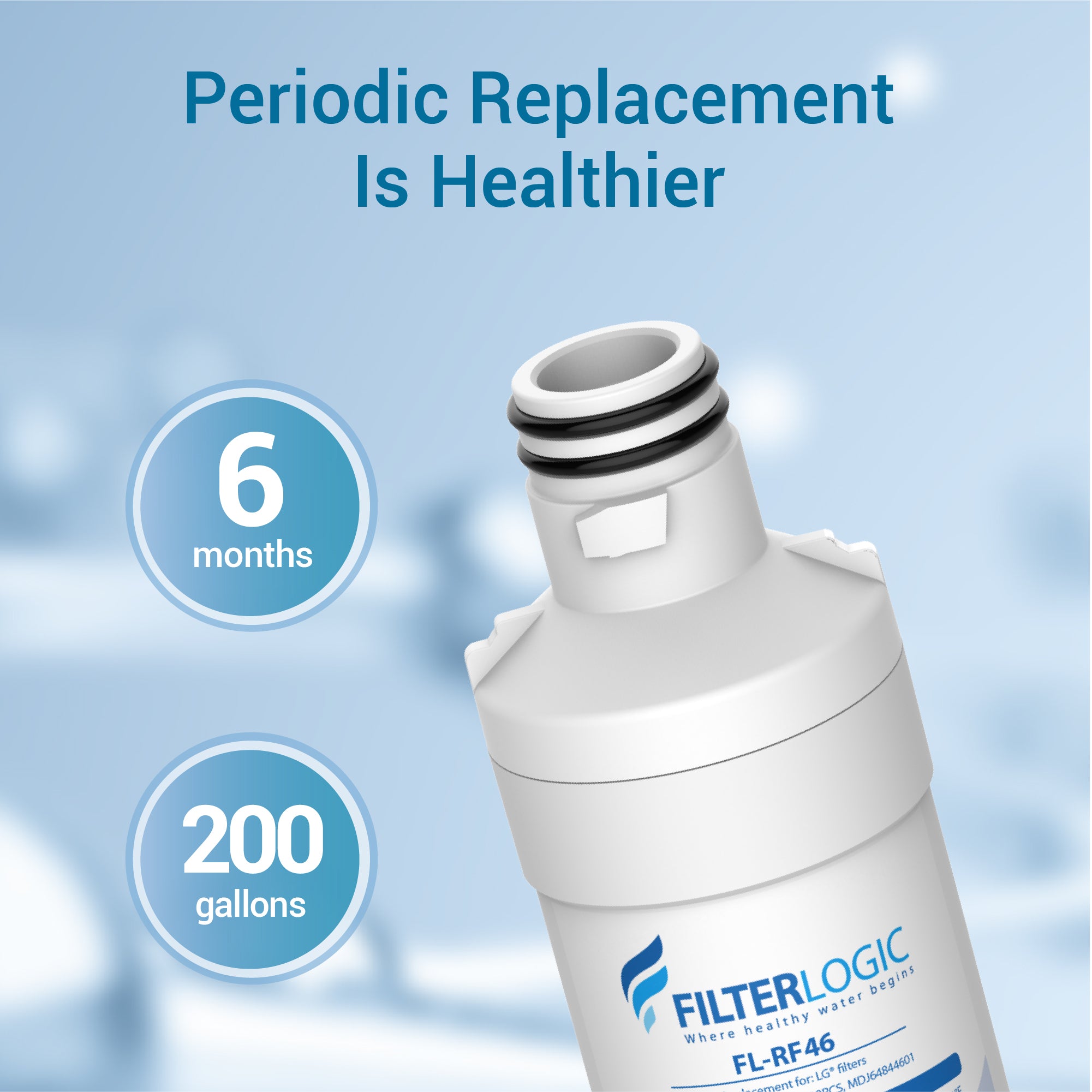 FilterLogic Replacement for LG® LT1000P® Refrigerator Water Filter